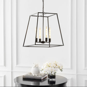 Hutson 21" Iron Modern Angled LED Chandelier - JONATHAN Y